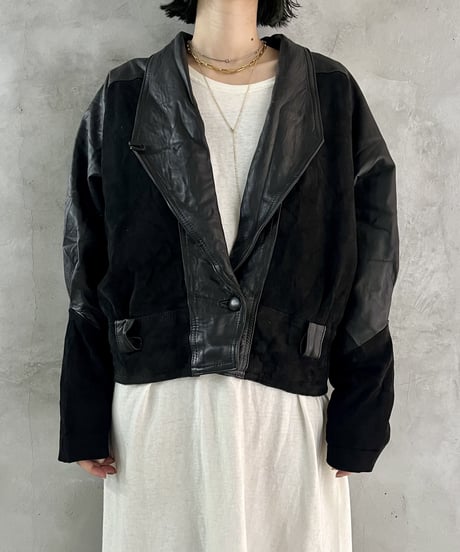 Leather×Suede Jacket BK