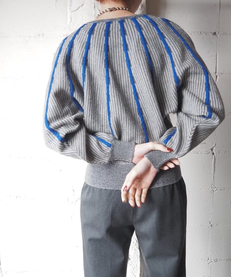 Dolman Sleeve Stripe Knit GRBL