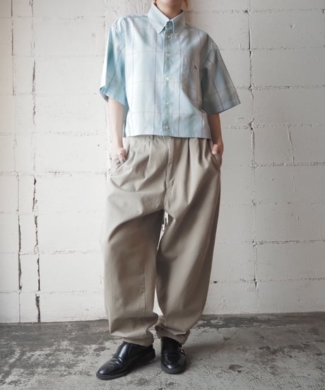 Remake LACOSTE Cropped Check Shirt LBLLGN