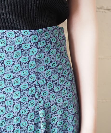 Cell Pattern Long Tight Skirt  GNGR