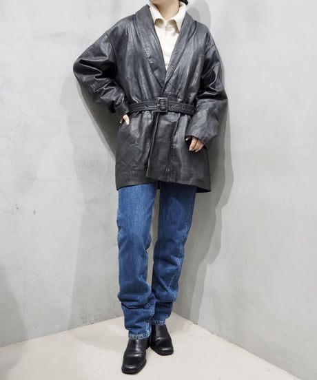 Leather Belt Jacket BK