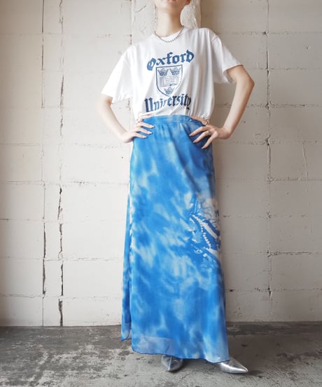 Butterfly Pattern Sheer Tight Skirt BLWH