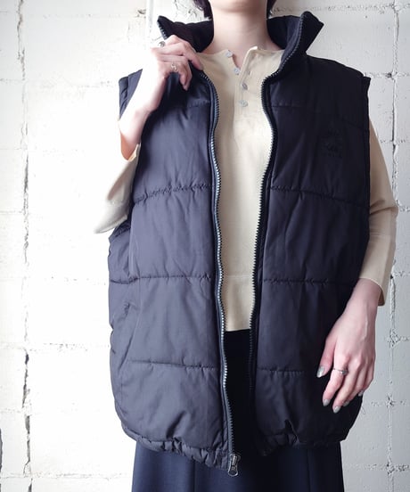Stand  Collar Padded Vest BK