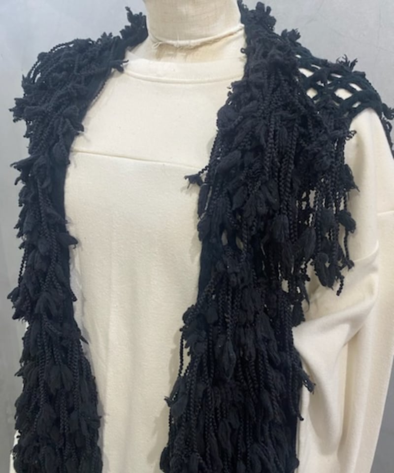 Fringe Knit Vest BK | Orfeo