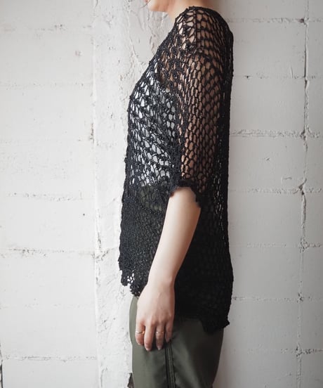 Crochet Half Sleeve Cardigan BK