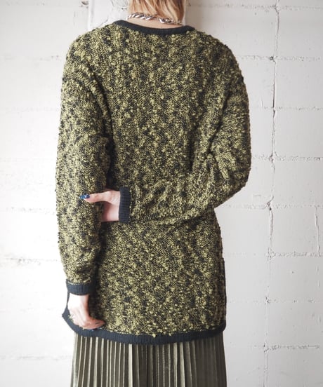 Mix Yarn V Neck Sweater YEBK