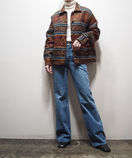 Flower Pattern Gobelin Jacket BUR BL