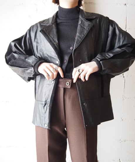 Leather×Suede Design Jacket BK
