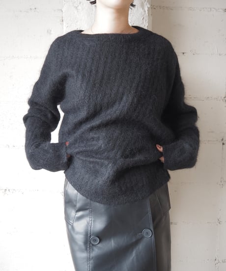 Acne Studios Asymmetric Design Rib Sweater BK