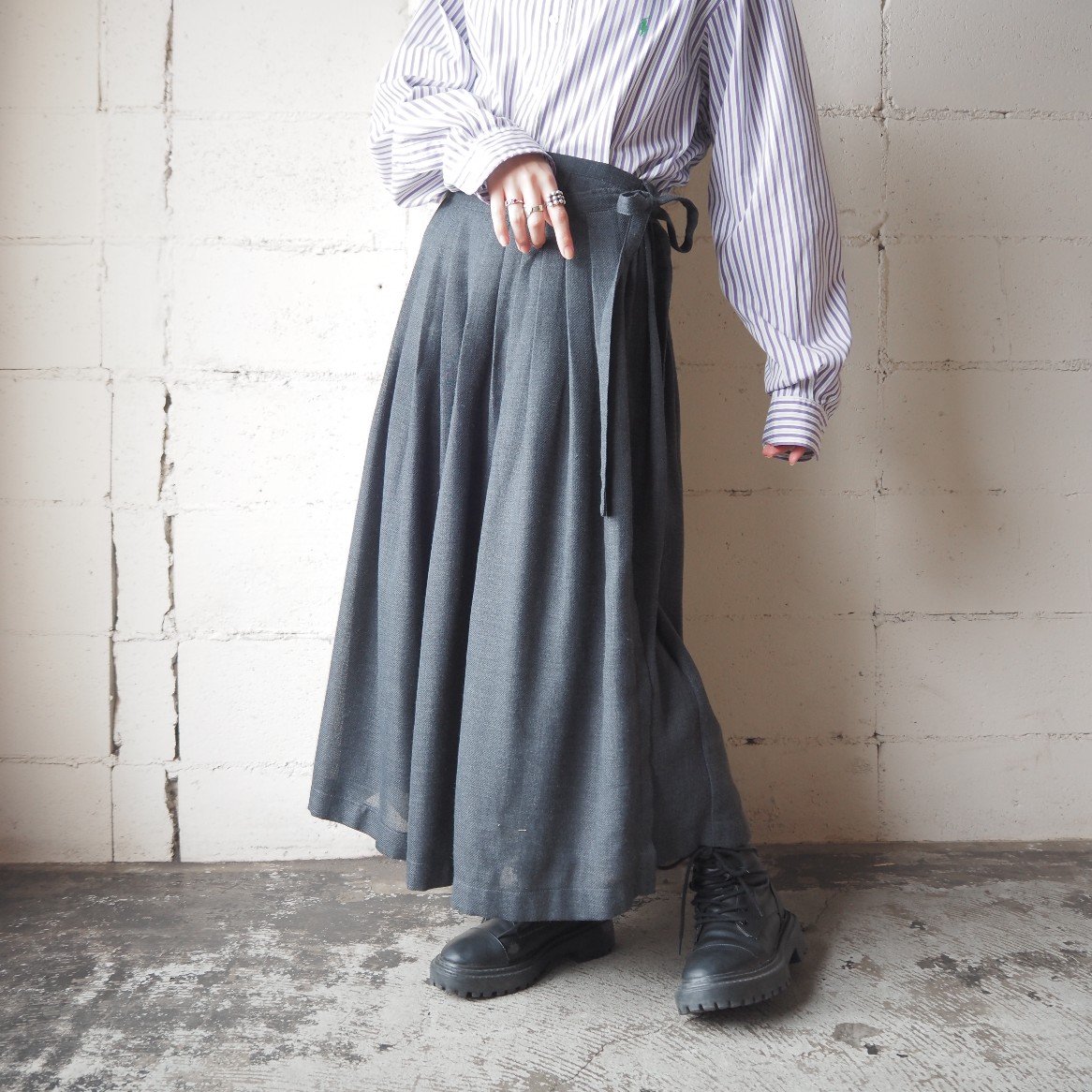 tricot COMME des GARÇONS Wrap Pleated Skirt GR