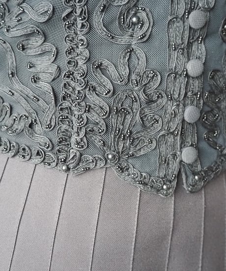 Tape Embroidery Sheer Shirt BK