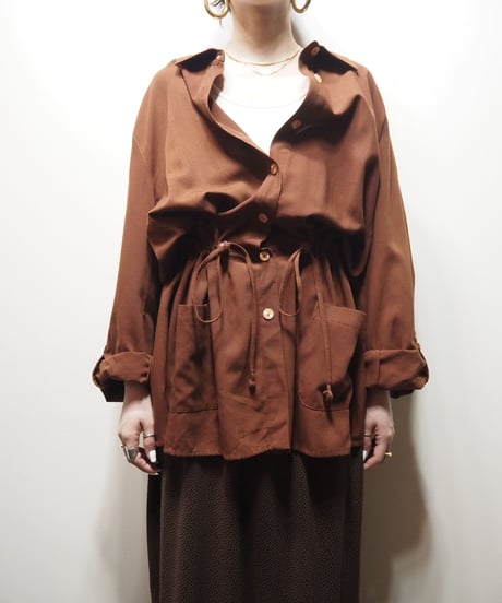 Drawstring Shirt Jacket BR