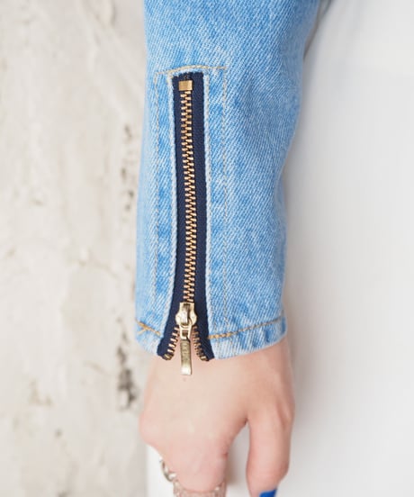 Yellow Stitch Denim Riders Jacket BL