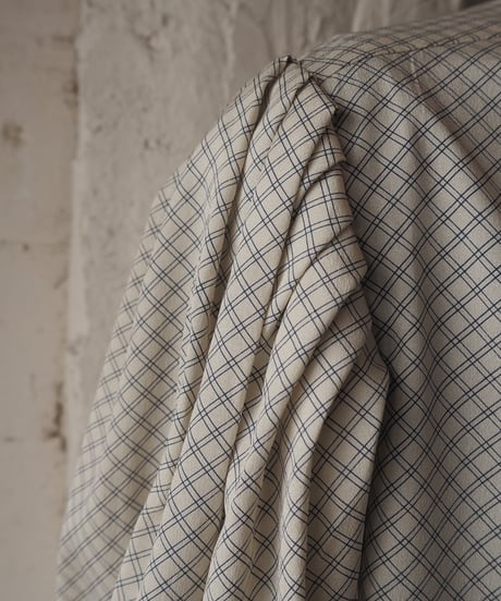 Check Pattern Volume Sleeve Blouse IVNV