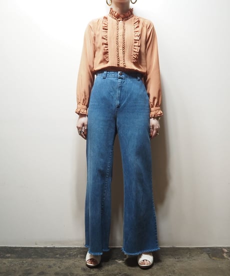 Frilled Stand Collar Blouse OR