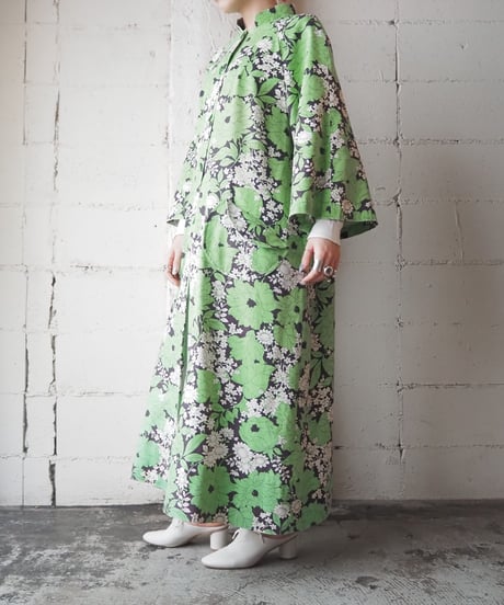 60's-70's Floral Pattern Vintage Coat GNBK