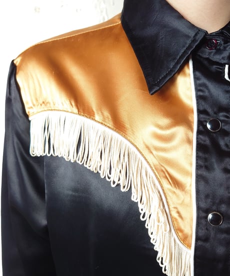 Bicolor Satin Western Shirt BKYE