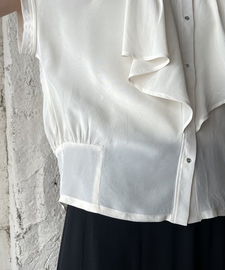 Front Drape French Sleeve Blouse IV