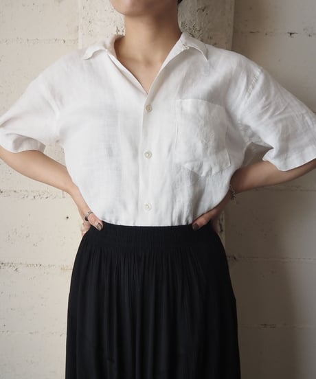 Ralph Lauren Open Collar S/S Shirt　WH