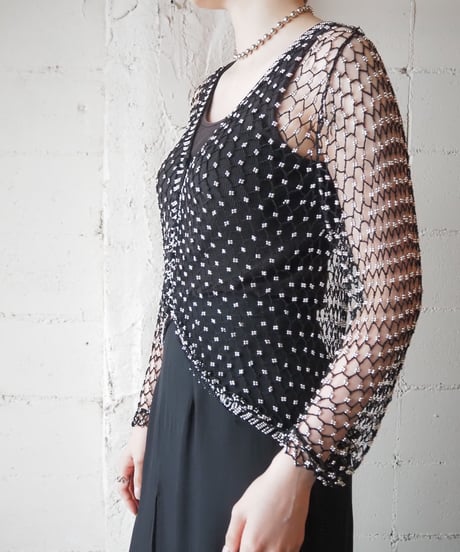 Beads×Crochet Cardigan BKSV