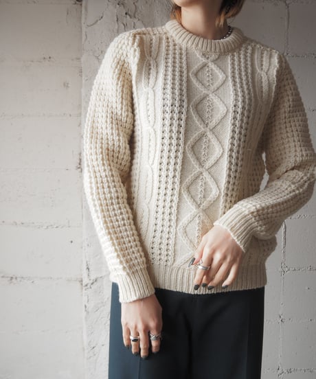 Crew Neck Fisherman Sweater IV