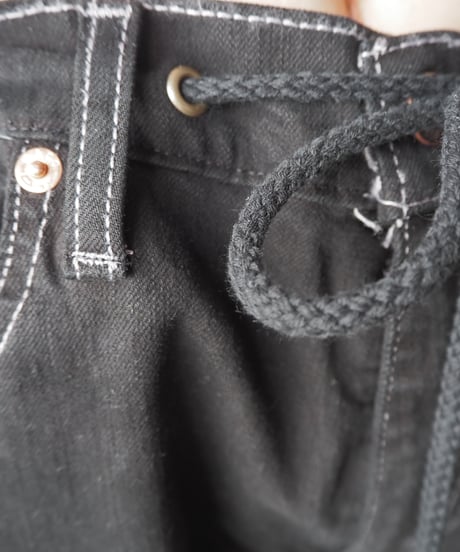 Levi's505 Drawstring Big Denim Piece Dyeing BK