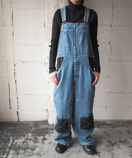Lee Pipes Design Pocket Denim Overalls BL