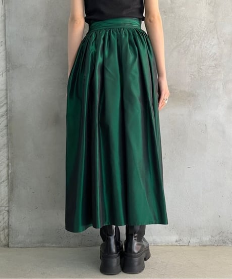 Satin Volume Flared Skirt GN
