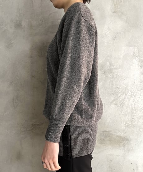 Front Button Bicolor Knit GRBK