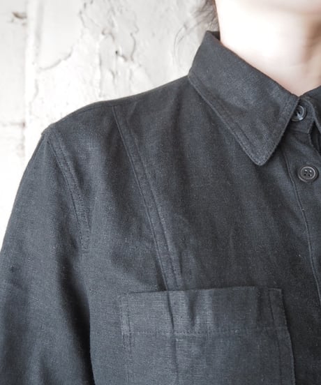 Linen Short Sleeve Shirt BK