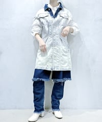 DIESEL N/S Metallic × Bleach Denim Dress WHSVNV