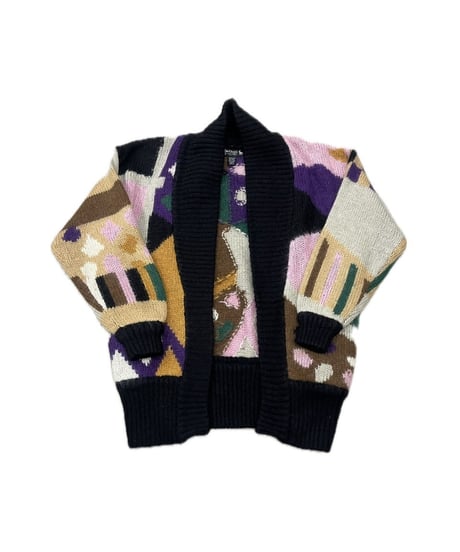 Pattern Big Mohair Cardigan BK BE