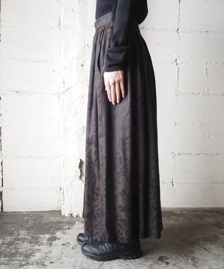 Shadow Botanical Pattern Skirt DBR
