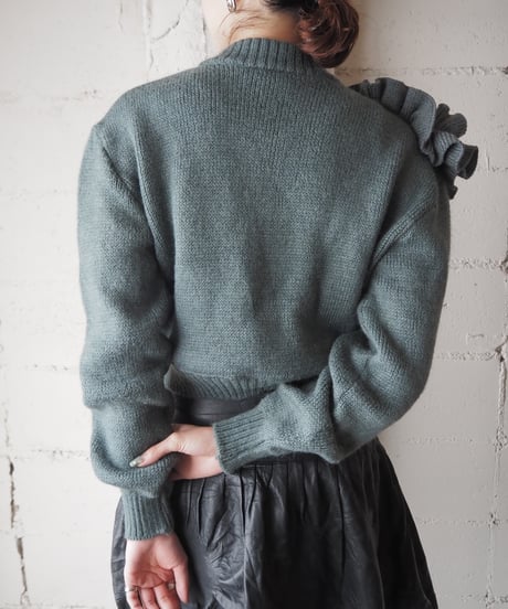 REMAKE Frilled Shoulder Knit GR