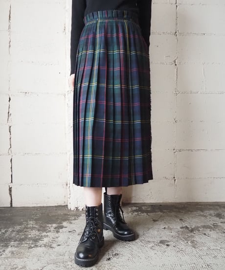 Plaid Pleated Skirt NVGN