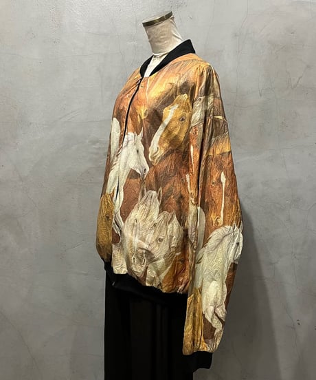 Horse Print Zipup Jacket BR