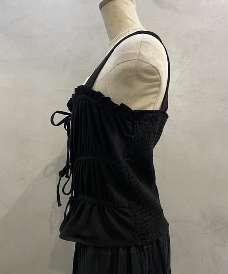 N/S Shirring Design Tops BK