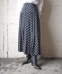 Polka Dot Pleated Skirt BKWH