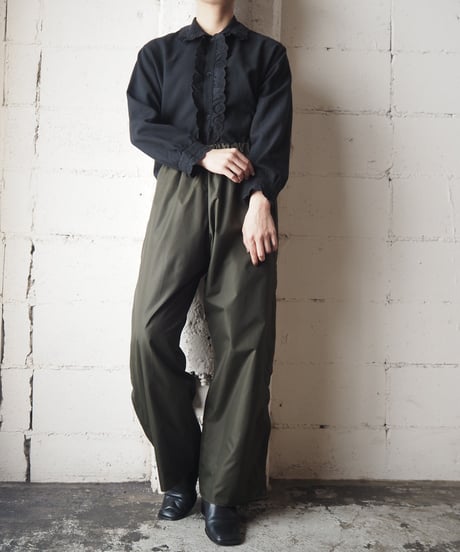 1930～40's EURO Frill Collar Blouse BK
