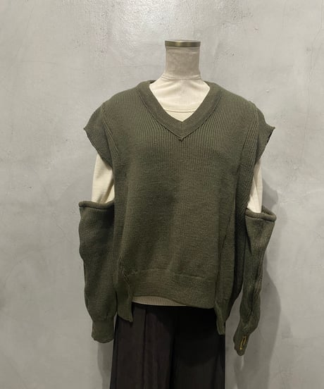 REMAKE 1980's French Army Command Sweater with Arm Warmer KA