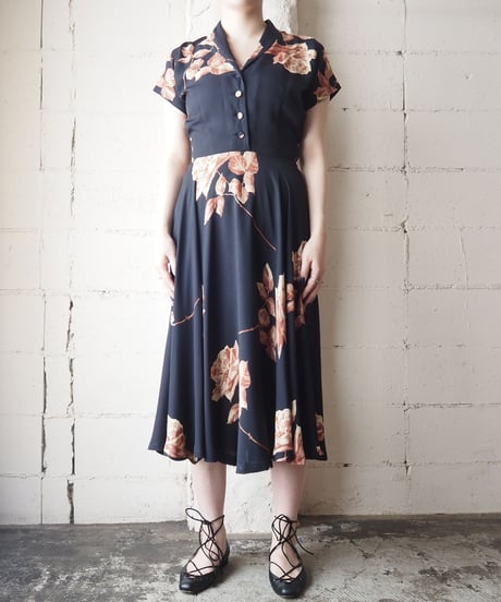 Flower Pattern Dress BK