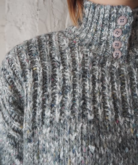 Mix Yarn High Neck Sweater GR