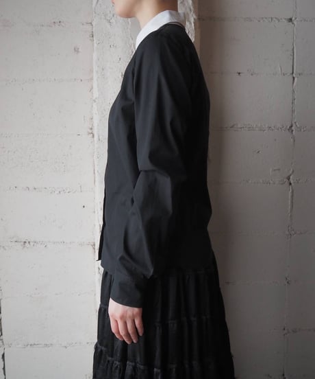 agnès b. Bicolor Shirt BK WH