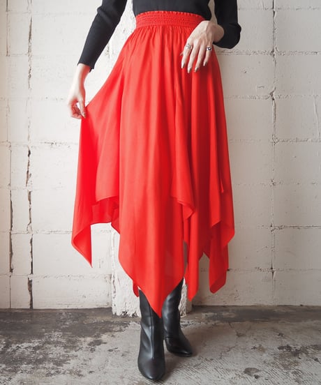 Design Slit Flared Skirt RE