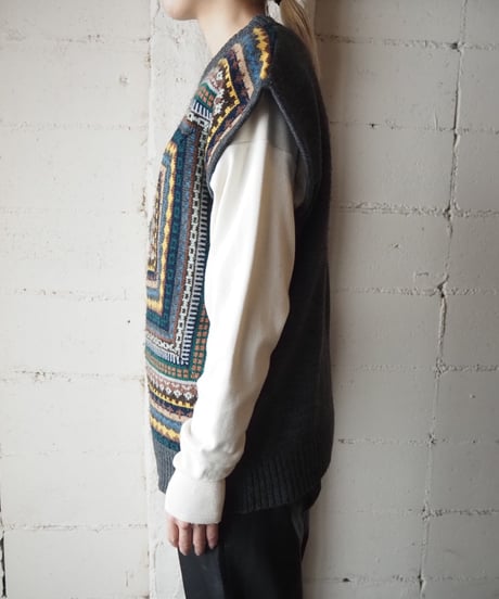 Pattern Knit Vest GRGNYE