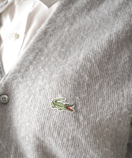 LACOSTE Vneck Cardigan LGR
