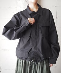 REMAKE Jungle Futigue Type Drawstring Hem Jacket BK