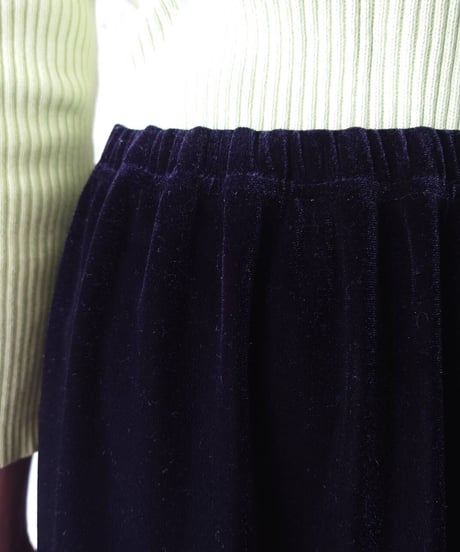 Velour Easy Long Skirt BK