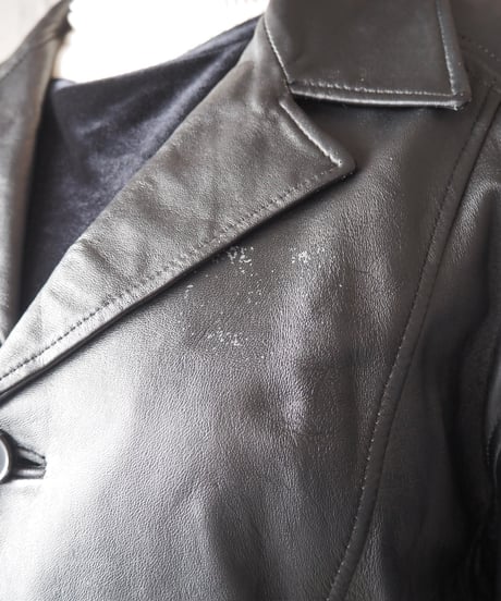 WILSONS LEATHER Open Collar Leather Jacket BK