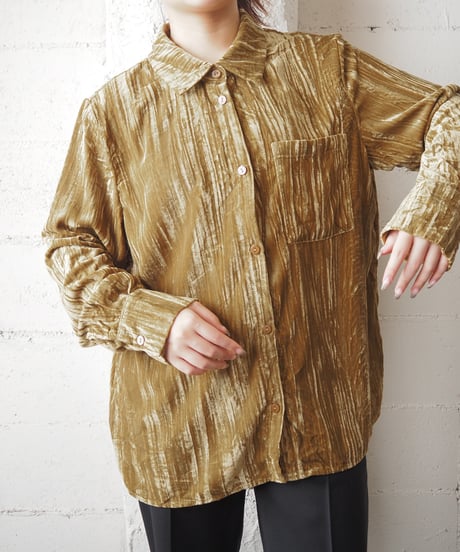 Pleated Velour Shirt YE